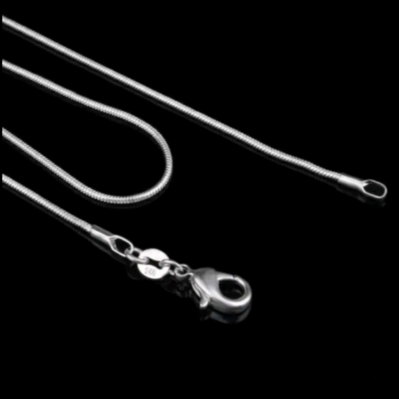 S925 Sterling Silver Snake Necklace - Picture 2 of 4